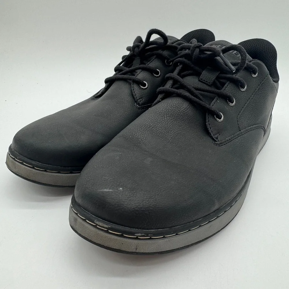 Skechers Expected Avillo Men's 12 Black Casual Oxford Memory Foam Shoes